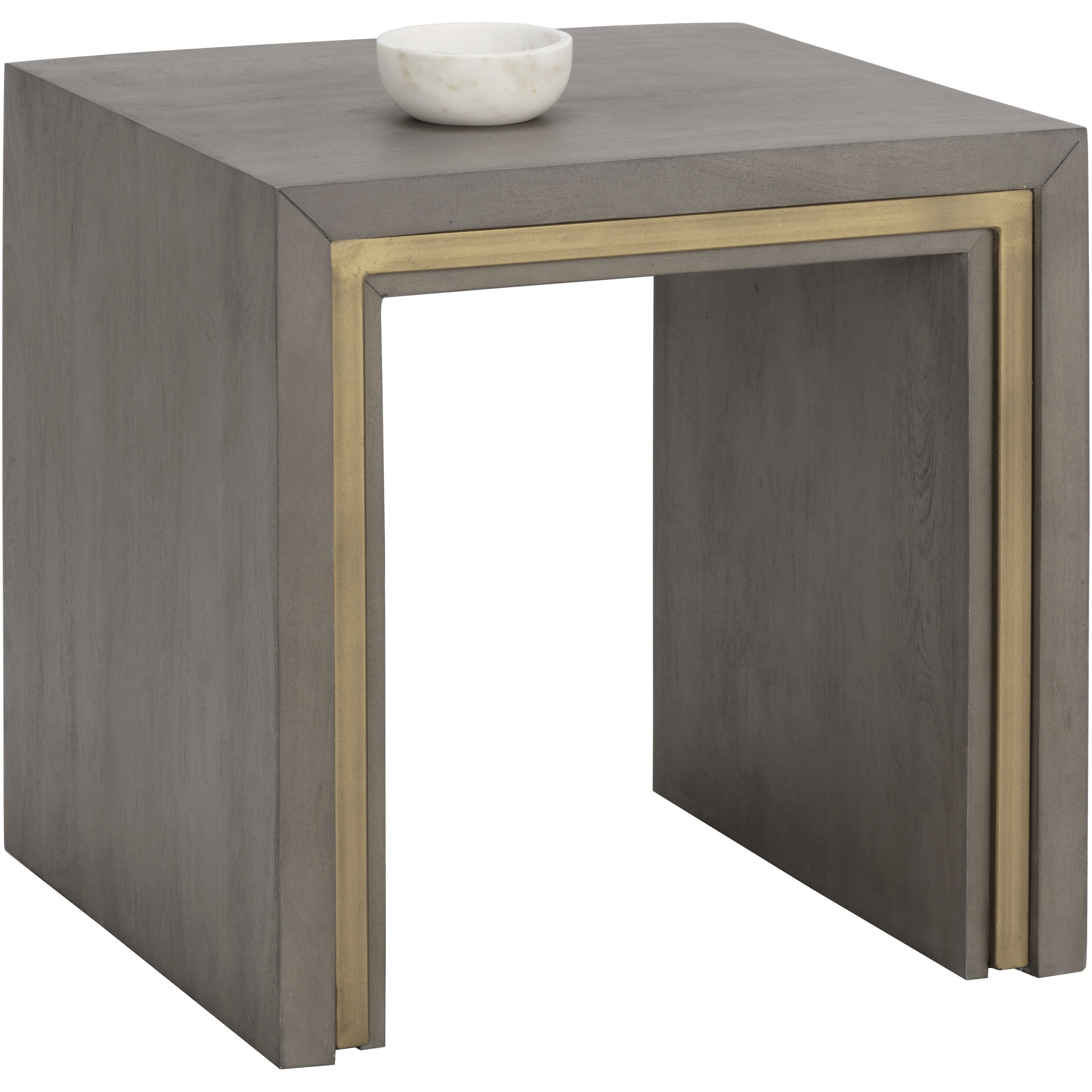 Hilbert 22 X 22 inch Grey Side Table